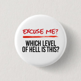 Badge Rond 2,50 Cm Excusez-moi quel niveau c'est