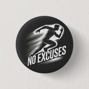 Badge Rond 2,50 Cm Exécuter avec détermination - Bouton Aucun comment