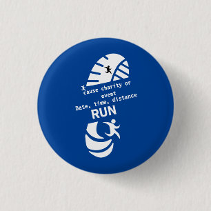 Badge Rond 2,50 Cm Exécuter Pour Une Bonne Cause Charité Ou Promotion