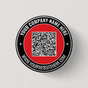 Badge Rond 2,50 Cm Exemple de bouton de code QR promotionnel à person