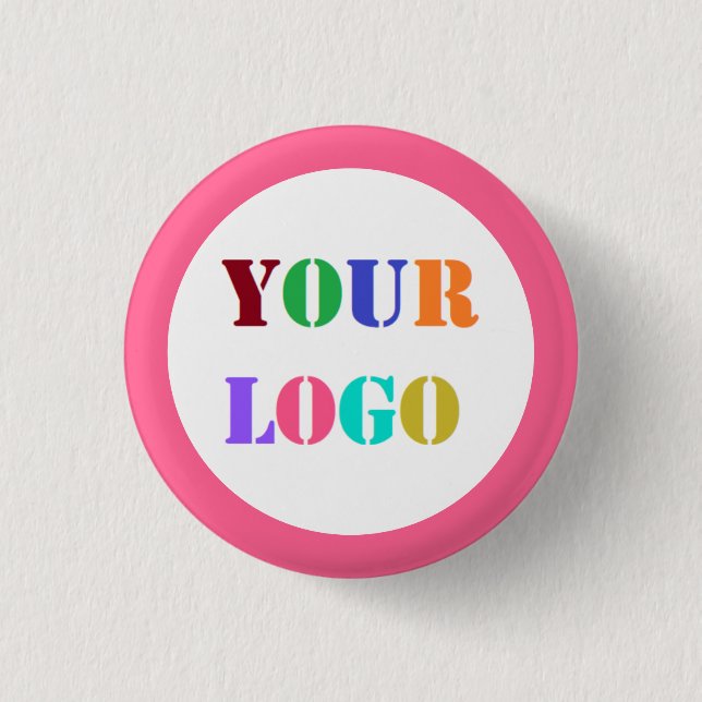 Badge Rond 2,50 Cm Exemple de bouton promotionnel avec logo d'entrepr (Devant)
