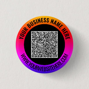 Badge Rond 2,50 Cm Exemple de bouton promotionnel QR Code pour entrep