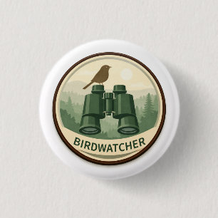 Badge Rond 2,50 Cm Explorateur d'observateurs d'oiseaux Récompense