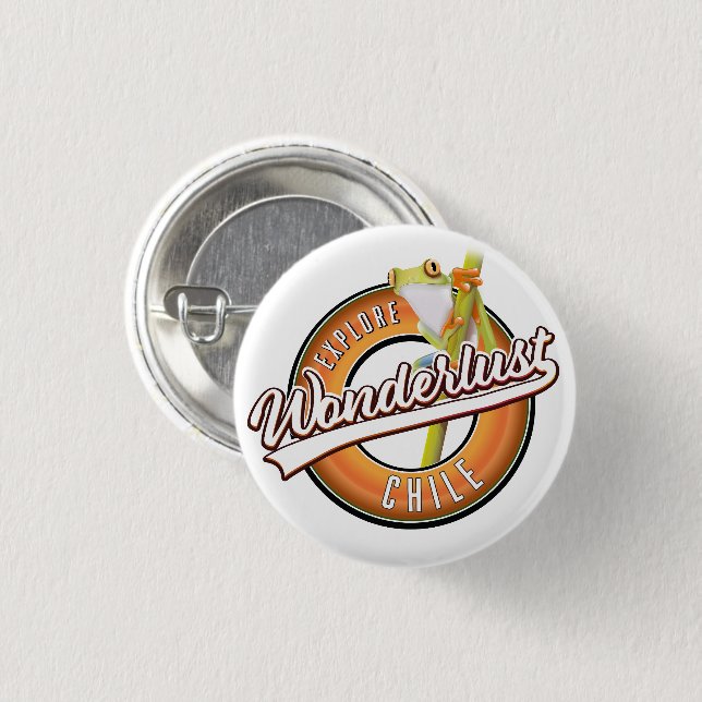 Badge Rond 2,50 Cm explorer le Chili à merveille (Devant & derrière)