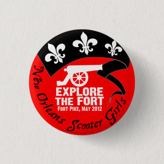 Badge Rond 2,50 Cm "Explorez le fort, mai 2012" bouton de tour