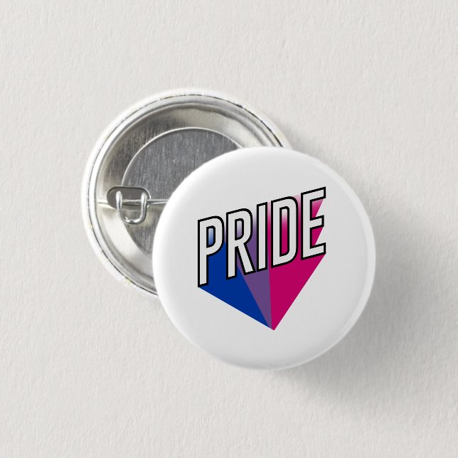 Badge Rond 2,50 Cm Explosion de fierté bisexuelle (Devant & derrière)
