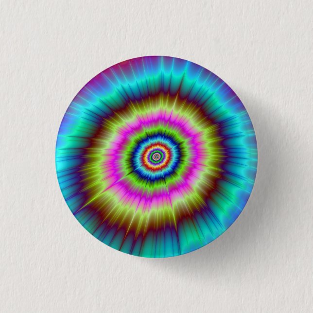 Badge Rond 2,50 Cm Explosion de Tie Dye (Devant)