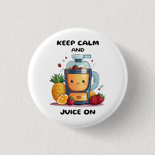 Badge Rond 2,50 Cm Extracteur de jus Garder son calme et jus Santé