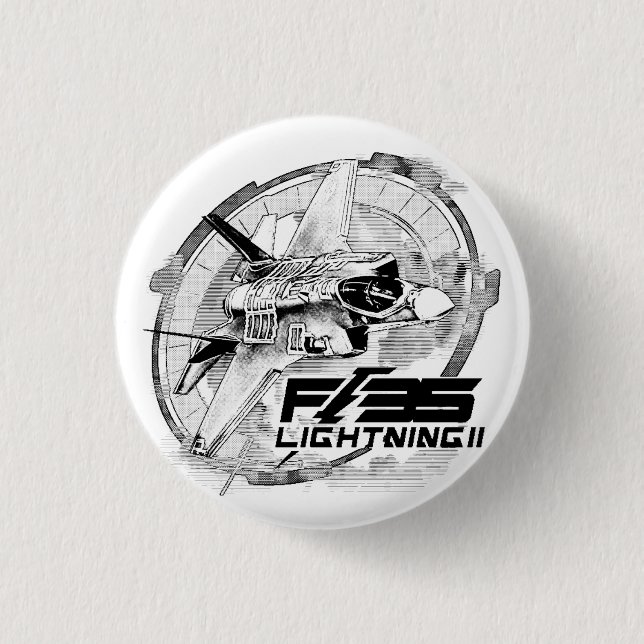Badge Rond 2,50 Cm F-35 Éclair II (Devant)