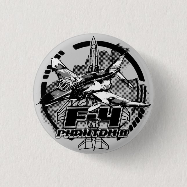 Badge Rond 2,50 Cm F-4 Phantom II (Devant)