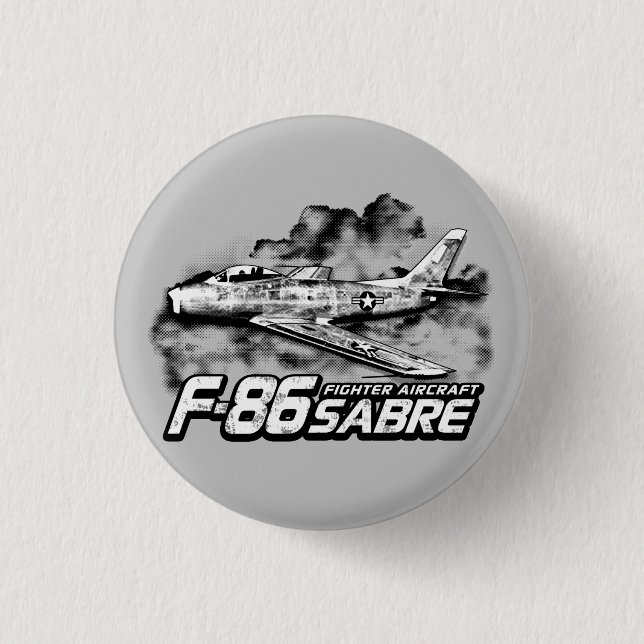 Badge Rond 2,50 Cm F-86 Saber (Devant)