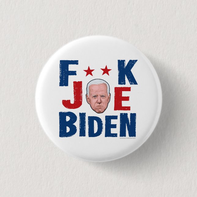Badge Rond 2,50 Cm F**K JOE BIDEN Button (Devant)