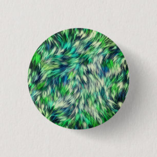 Badge Rond 2,50 Cm Fabric Texture Green Fur Design-68745