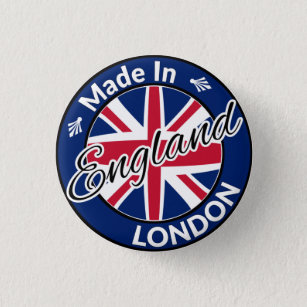 Badge Rond 2,50 Cm Fabriqué à Londres Angleterre Union Jack Drapeau