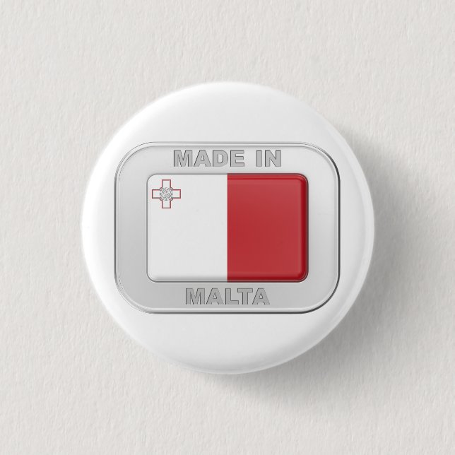 Badge Rond 2,50 Cm Fabriqué à Malte (Devant)