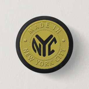 Badge Rond 2,50 Cm Fabriqué À New York