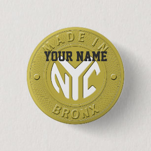 Badge Rond 2,50 Cm Fabriqué À New York Bronx
