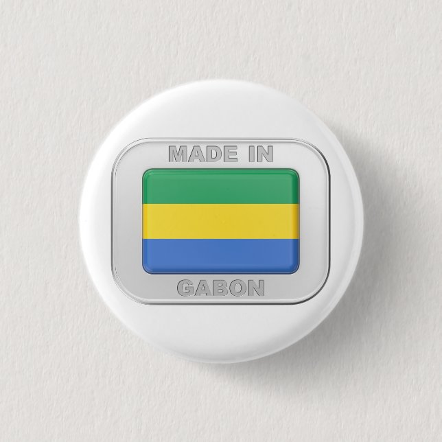 Badge Rond 2,50 Cm Fabriqué au Gabon (Devant)