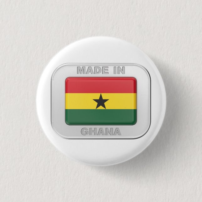 Badge Rond 2,50 Cm Fabriqué au Ghana (Devant)