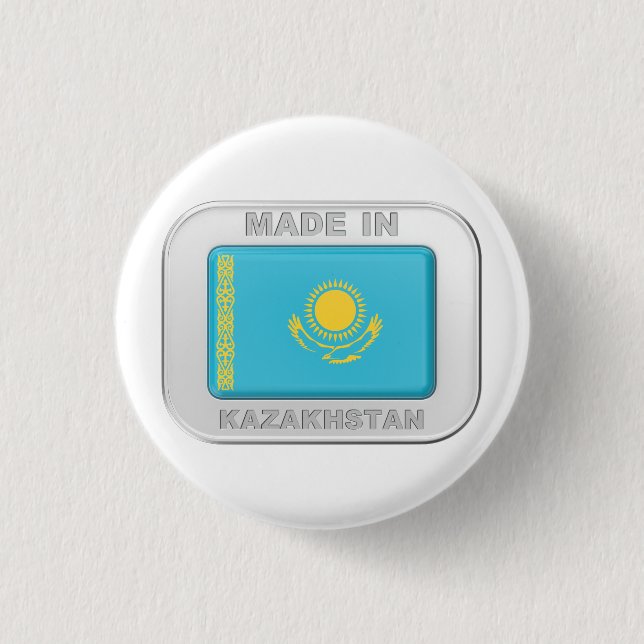 Badge Rond 2,50 Cm Fabriqué au Kazakhstan (Devant)