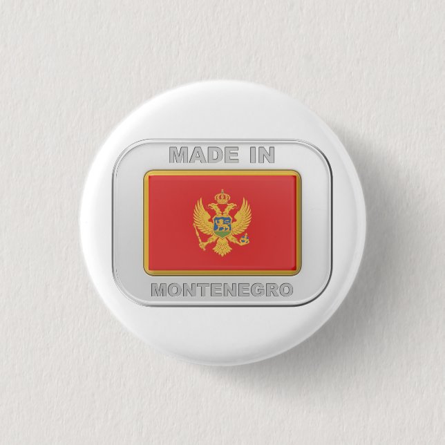 Badge Rond 2,50 Cm Fabriqué au Monténégro (Devant)
