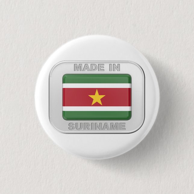 Badge Rond 2,50 Cm Fabriqué au Suriname (Devant)