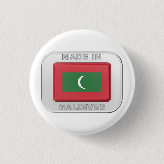 Badge Rond 2,50 Cm Fabriqué aux Maldives (Devant)