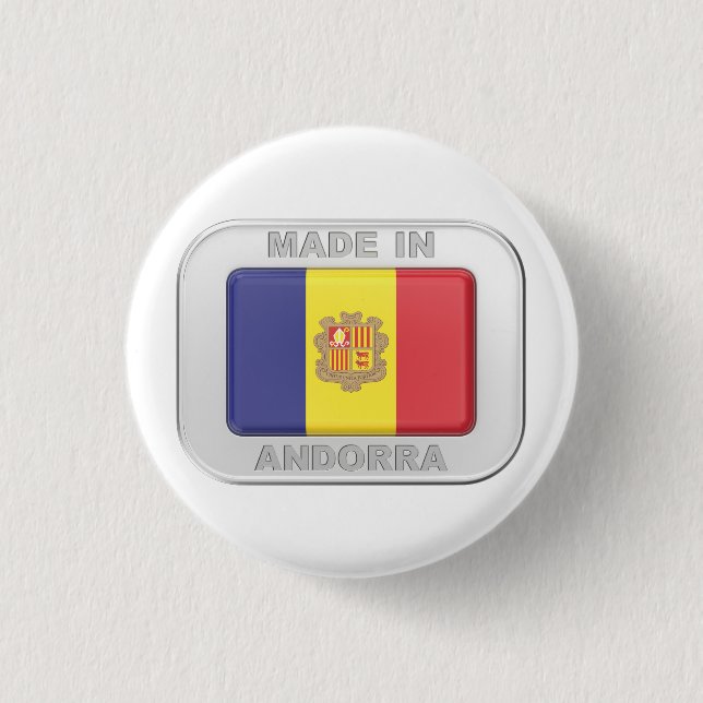 Badge Rond 2,50 Cm Fabriqué en Andorre (Devant)
