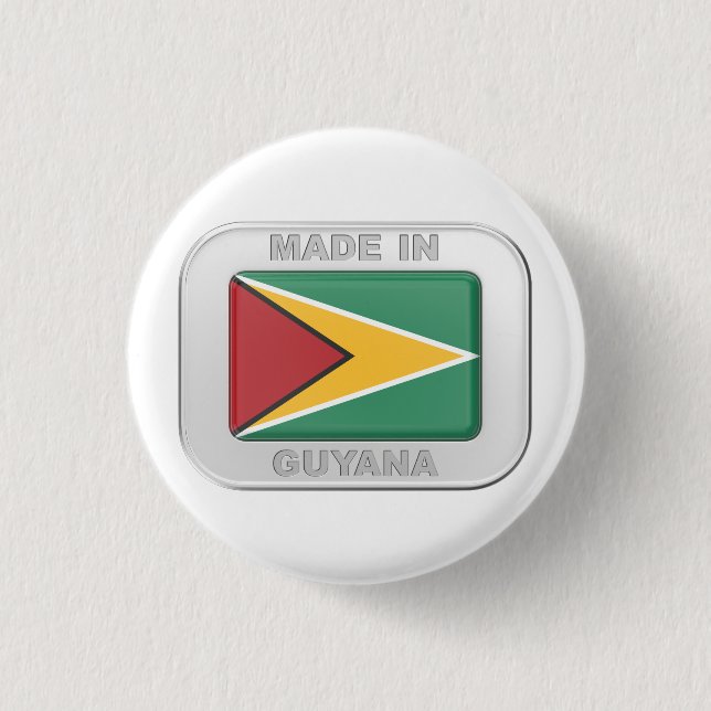 Badge Rond 2,50 Cm Fabriqué en Guyana (Devant)