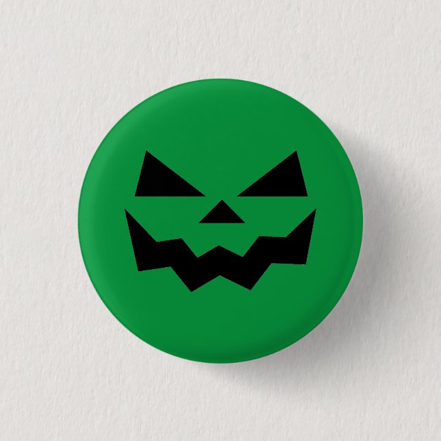 Badge Rond 2,50 Cm Face citrouille Jack-o-lanterne (Devant)