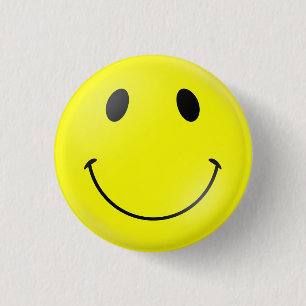 Badge Rond 2,50 Cm Face jaune
