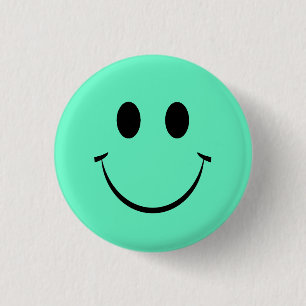 Badge Rond 2,50 Cm Face verte et heureuse