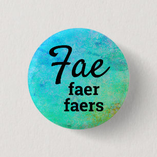Badge Rond 2,50 Cm Fae, Faer, Faers Pronouns