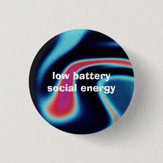 Badge Rond 2,50 Cm faible énergie sociale batterie