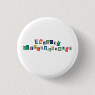 Badge Rond 2,50 Cm Faire place à la neurodiversité Sensibilisation