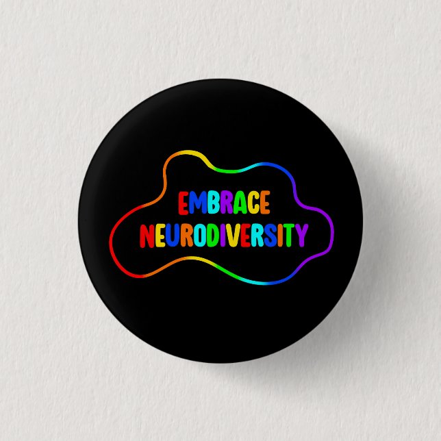 Badge Rond 2,50 Cm Faire place à la neurodiversité | Sensibilisation  (Devant)