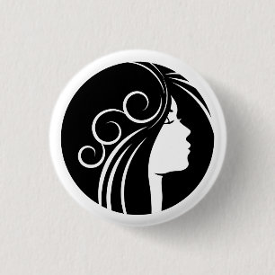 Badge Rond 2,50 Cm Fairy Tale Heroines Girl Pin