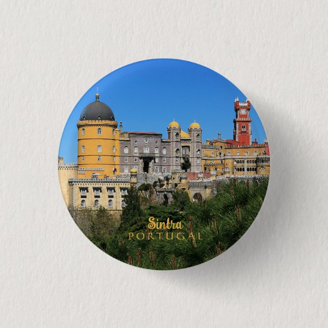 Badge Rond 2,50 Cm Fairytale Sintra Palace photo, Portugal (Devant)
