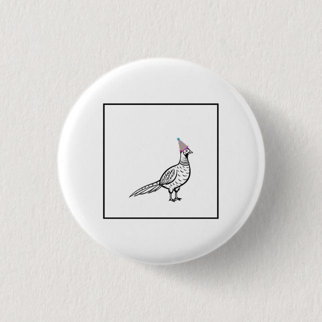Badge Rond 2,50 Cm Faisan, thème oiseau (Devant)