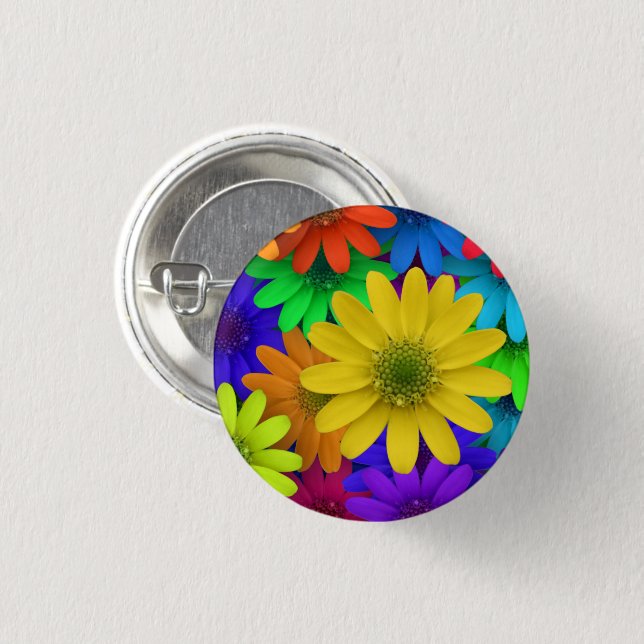 Badge Rond 2,50 Cm Faisceaux colorés (Devant & derrière)