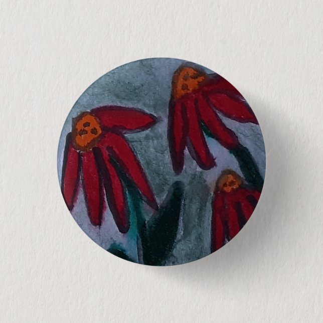 Badge Rond 2,50 Cm Faisées rouges (Devant)