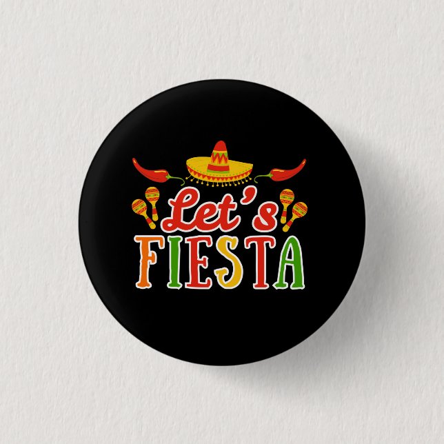 Badge Rond 2,50 Cm Faisons la fête Cinco de Mayo (Devant)