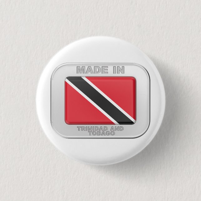 Badge Rond 2,50 Cm Fait à Trinité-et-Tobago (Devant)
