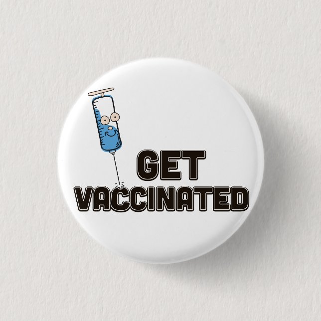 Badge Rond 2,50 Cm Faites-vous vacciner (Devant)
