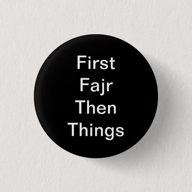 Badge Rond 2,50 Cm Fajr First (Devant)