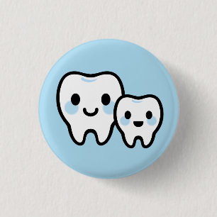 Badge Rond 2,50 Cm Famille de dents mignonne – Conception de parent e