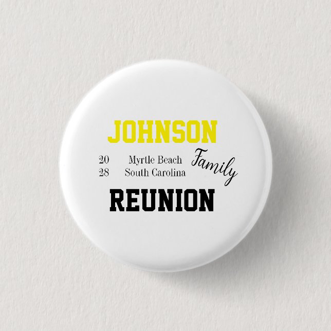Badge Rond 2,50 Cm Famille Reunion Modern Party (Devant)