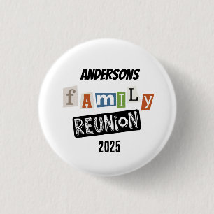 Badge Rond 2,50 Cm Family Reunion Fun Jouer Texte