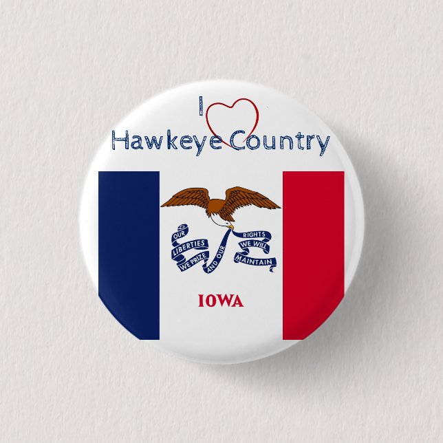 Badge Rond 2,50 Cm Fan Hawkeyes (Devant)