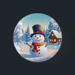 Badge Rond 2,50 Cm Fantaisie Saison Coloré Snowman Noël<br><div class="desc">Hiver</div>